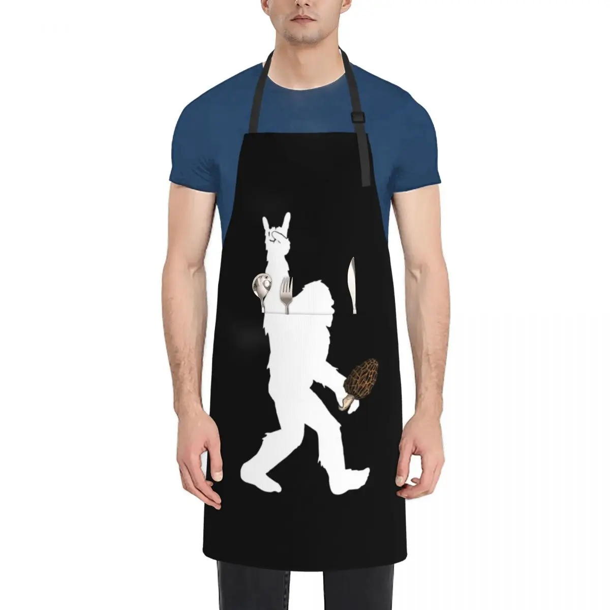 Funny Retro Bigfoot Rock Roll Party Shirt Sasquatch Believers Camping Birthday T Shirt Apron Kids Apron