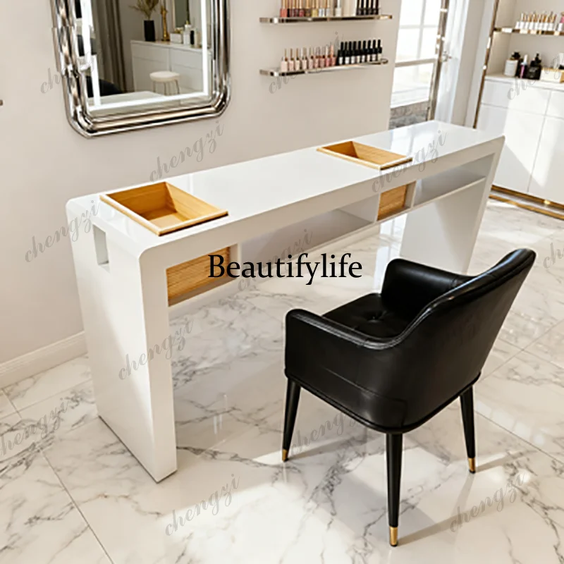 

P182 Modern Minimalist Nail Desk Smooth Graceful Stylish Practical Nail Desk Exquisite Premium Table Ongle Manucure Salon Furnit