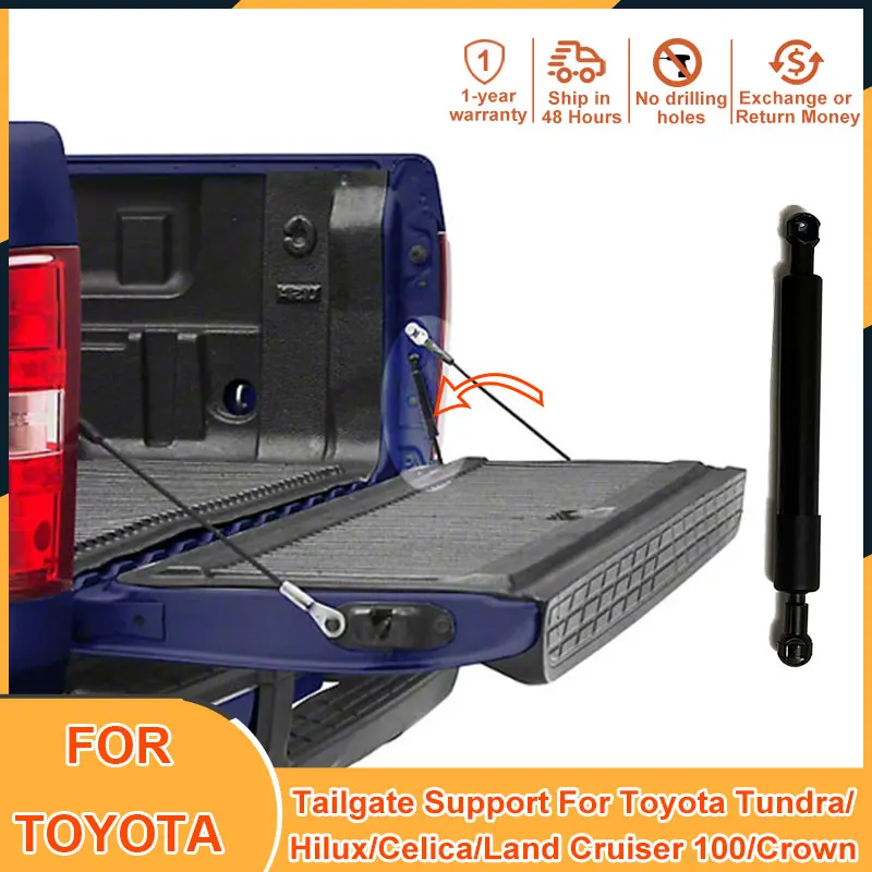 

Tailgate Support for Toyota Tundra Hilux Vigo Revo Celica Land Cruiser 100 Crown Reiz Accessories Rear Lift Damper Strut Bars