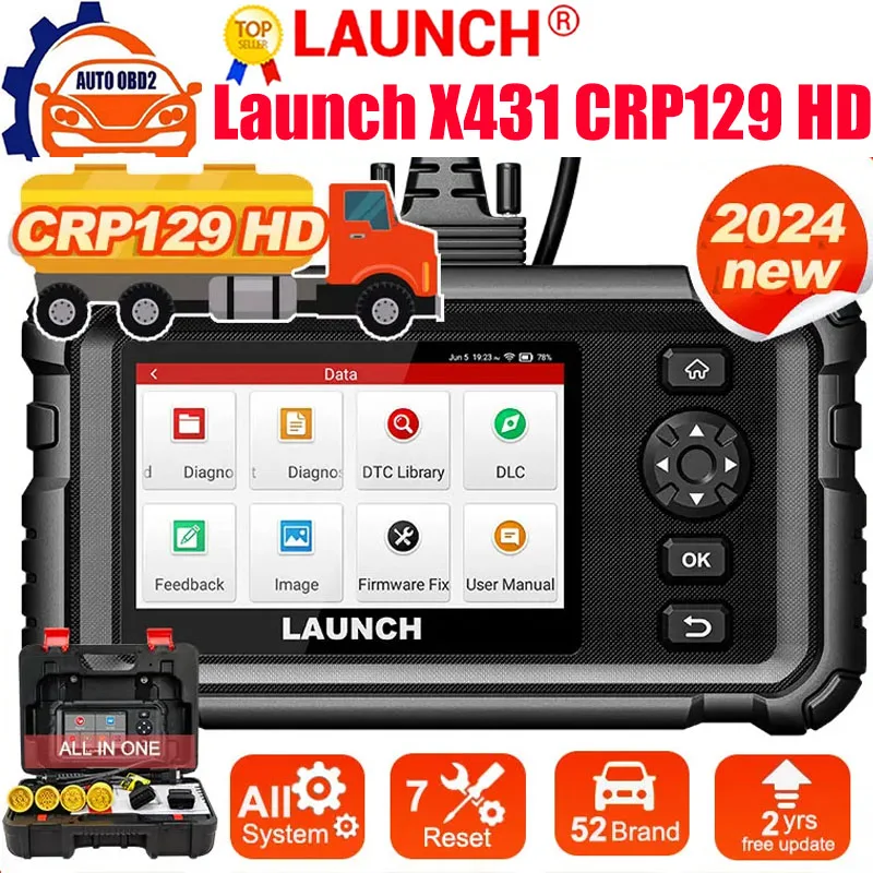 

LAUNCH CRP129 HD Heavy duty Truck Scanner Diesel equipment machinery Code Reader commercial vehicl Creader Diagnostic scan Tool