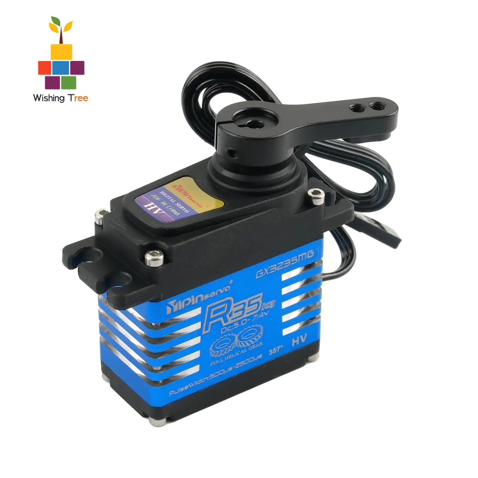 YP3235SMG 35KG High Torque Digital Servo IP68 Waterproof Metal Gear 180/270/357/360°Angle Control for 1:8 1:10 RC Crawler Car