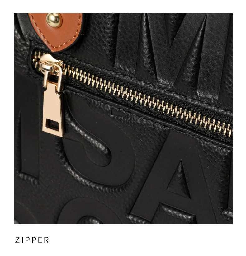 Große Kapazität Multi-Taschen Rindsleder Damen Tragetasche Buchstaben-Prägung Farbblock Handtasche Tragbare Schulter-Pendlertasche – Detail 13