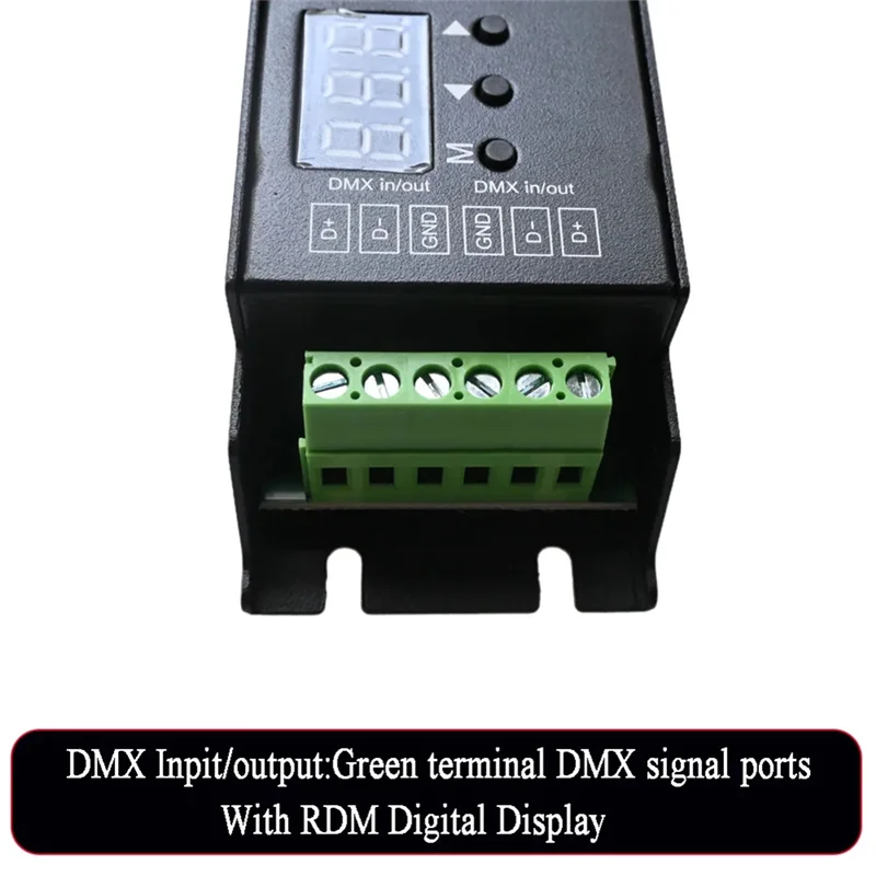 A99E-5 Channel DMX Decoder With RDM Digital Display Dimmer Driver PWM RGBCCT LED Controller LED Module Light Input 12V-48VDC