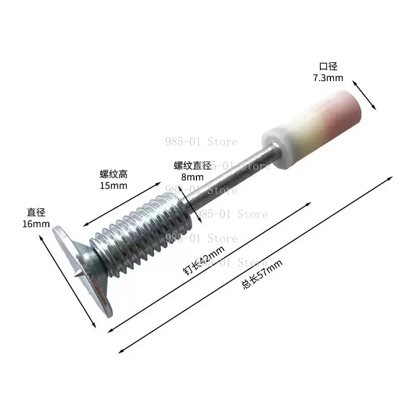 Mini Threaded Integrated Shooting Nail, M8 Expansion Bolt for Wall and Ceiling Fixing