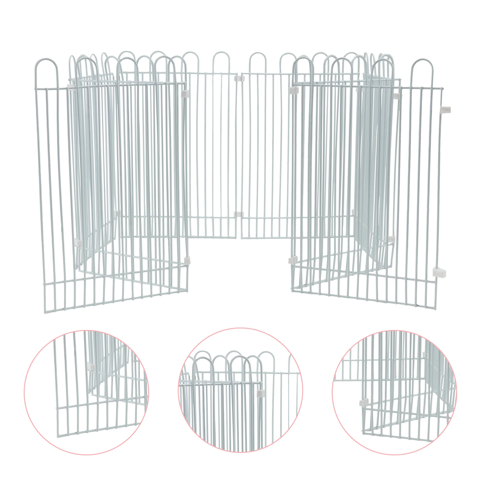 8 Pcs Hamster Villa Fence Rabbit Toys Pet Playing Enclosure Barrier Pets Net Iron Wire Safety Baby Indoor