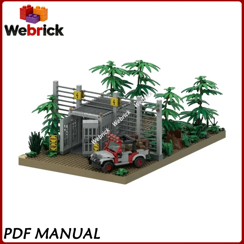 jurassic-diorama-moc-building-blocks-dinosaur-movie-scene-accessories-creative-display-decoration-toy