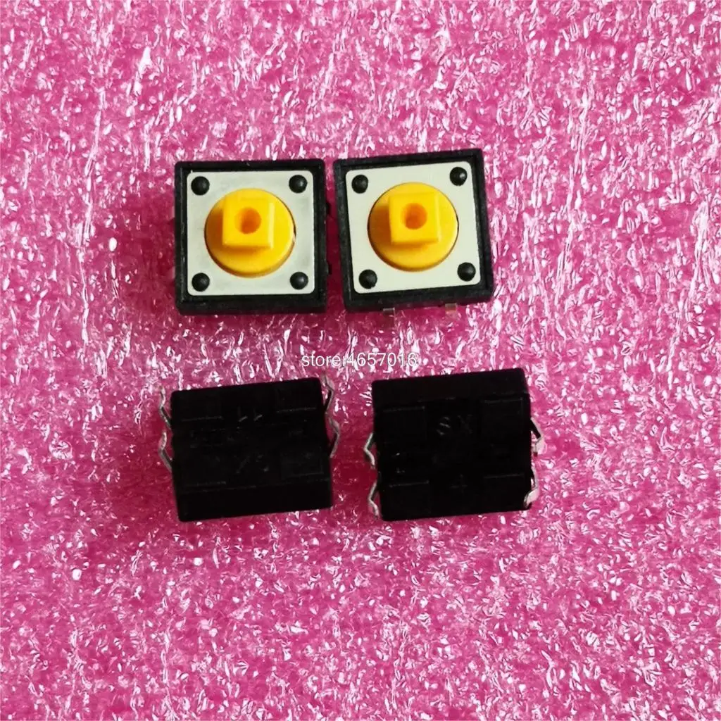 25 peças interruptor de botão tátil momentâneo 12*12*7.3mm micro botão interruptor + 25 peças tampa tátil (5 cores)