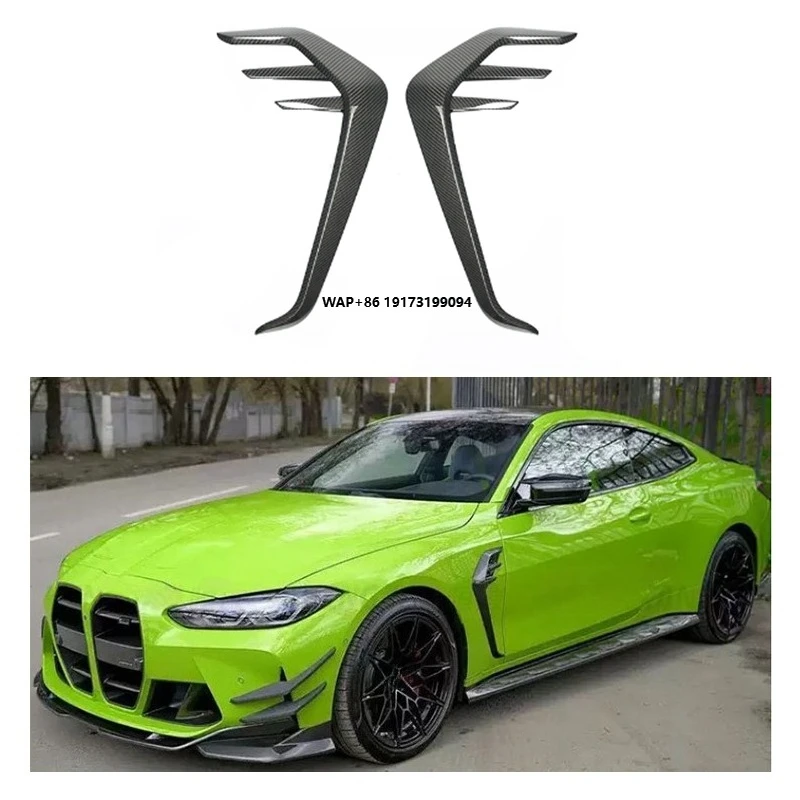 

High Quality Dry Carbon Fiber Wind Knife Front Fenders Vents Trims for G80 M3 2021+ AC Style Fender Trims
