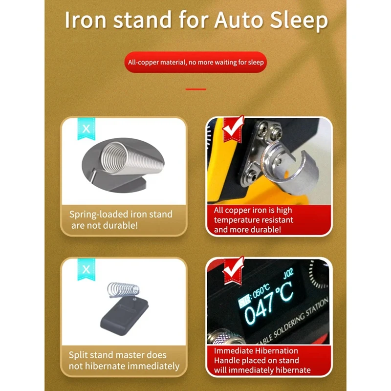 T12-A Cordless Soldering Station 72W T12 Solder Iron For Dewalt 18/20V Li- Battery For DIY Repair Electric Solder