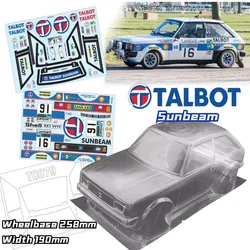 1/10 RC rajd PC ciało powłoki Talbot Sunbeam 258mm rozstaw osi 190mm szerokość dla 1/10 rajd LC PTG HSP 94170 TAMIYA TT02 XV01 SNRC DT2