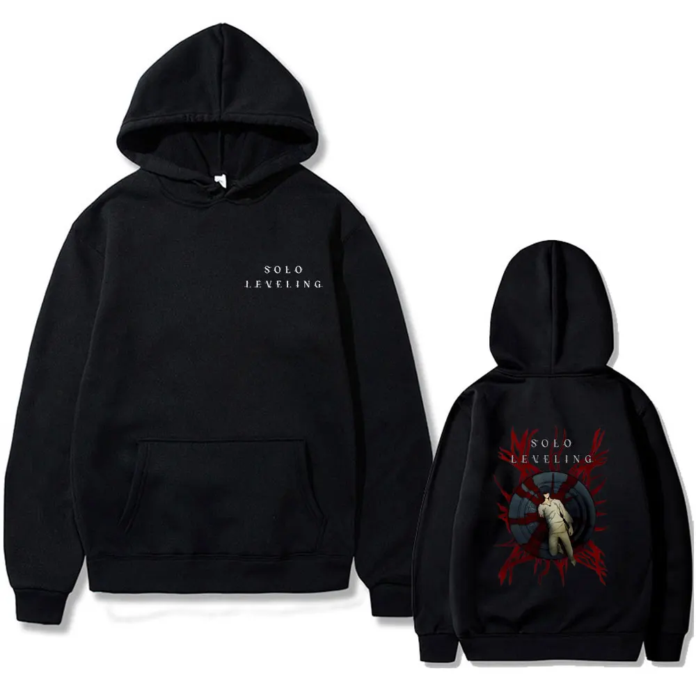 

Men Anime Solo Leveling Sung Jin Woo Print Hoodie Man Clothing Fashion Oversized Pullover Hoodies Male Casual Fleece Sweatshirt