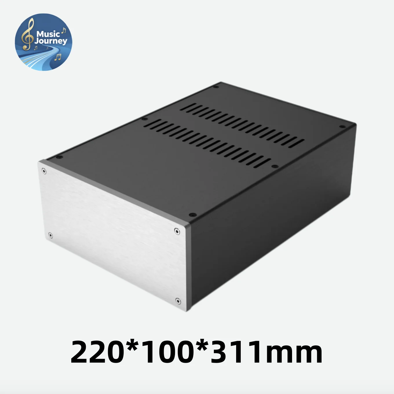 220*100*311mm Full Aluminum HiFi Empty Case DIY Audio Enclosure for Preamp DAC Power Amplifier Headphone Amp Linear Power Supply