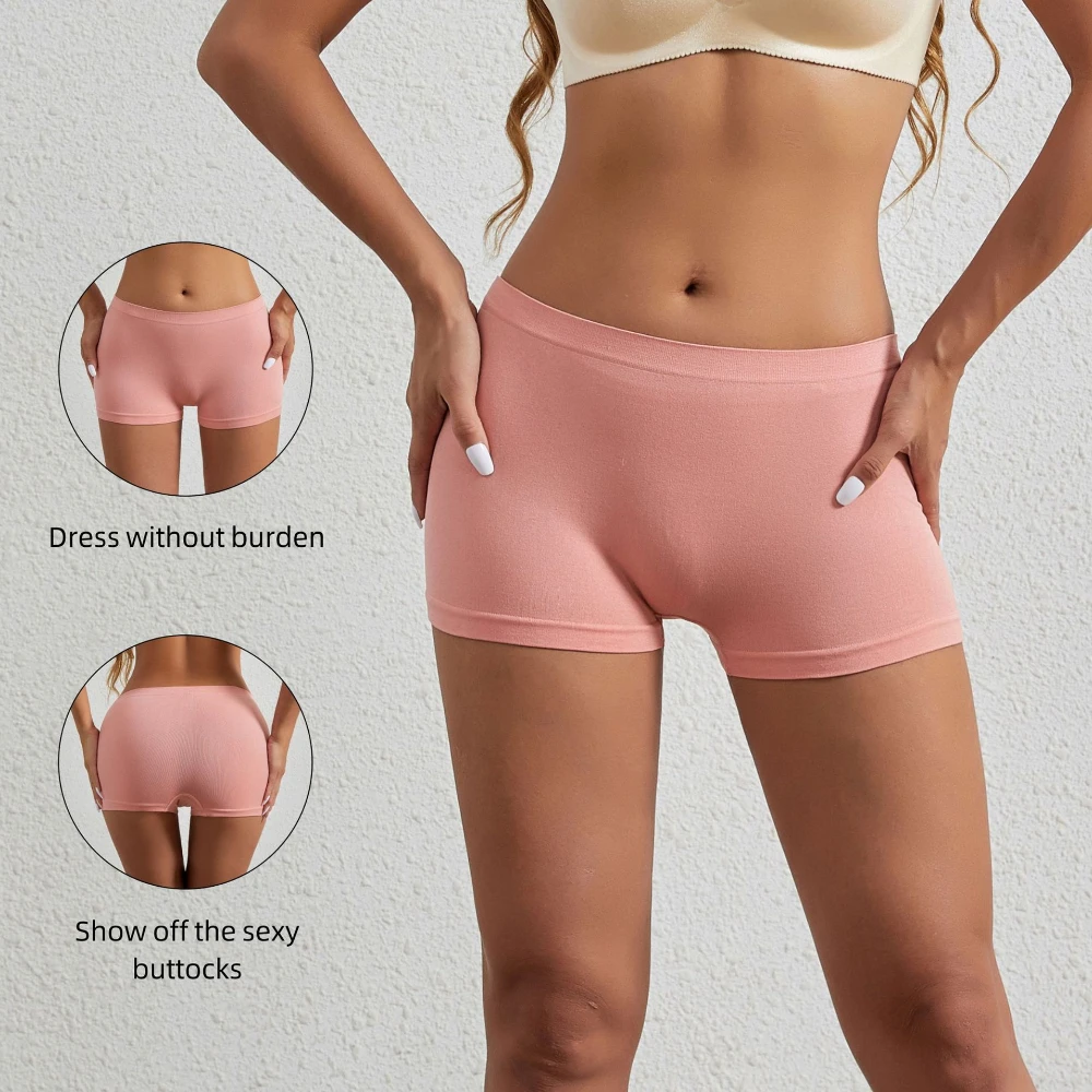 3PCS Seamless Gym Sexy Shorts Women Solid Slim Bodybuilding Sporty Boxers Panties Female Summer Breathable Fitness Yoga Pants