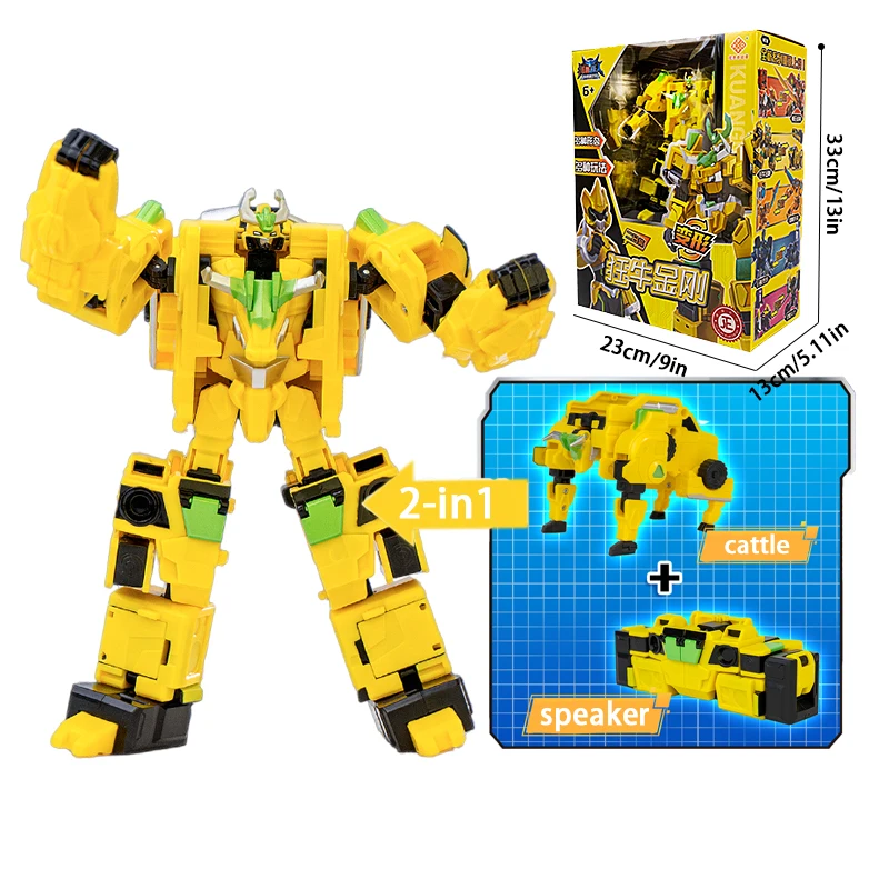 2-in-1 MechWarrior Transform Gecombineerde robotfiguren Mecha Vervormingsmodel Dieren, Meubelpuzzel Speelgoed Speelgoedcollectie voor jongens