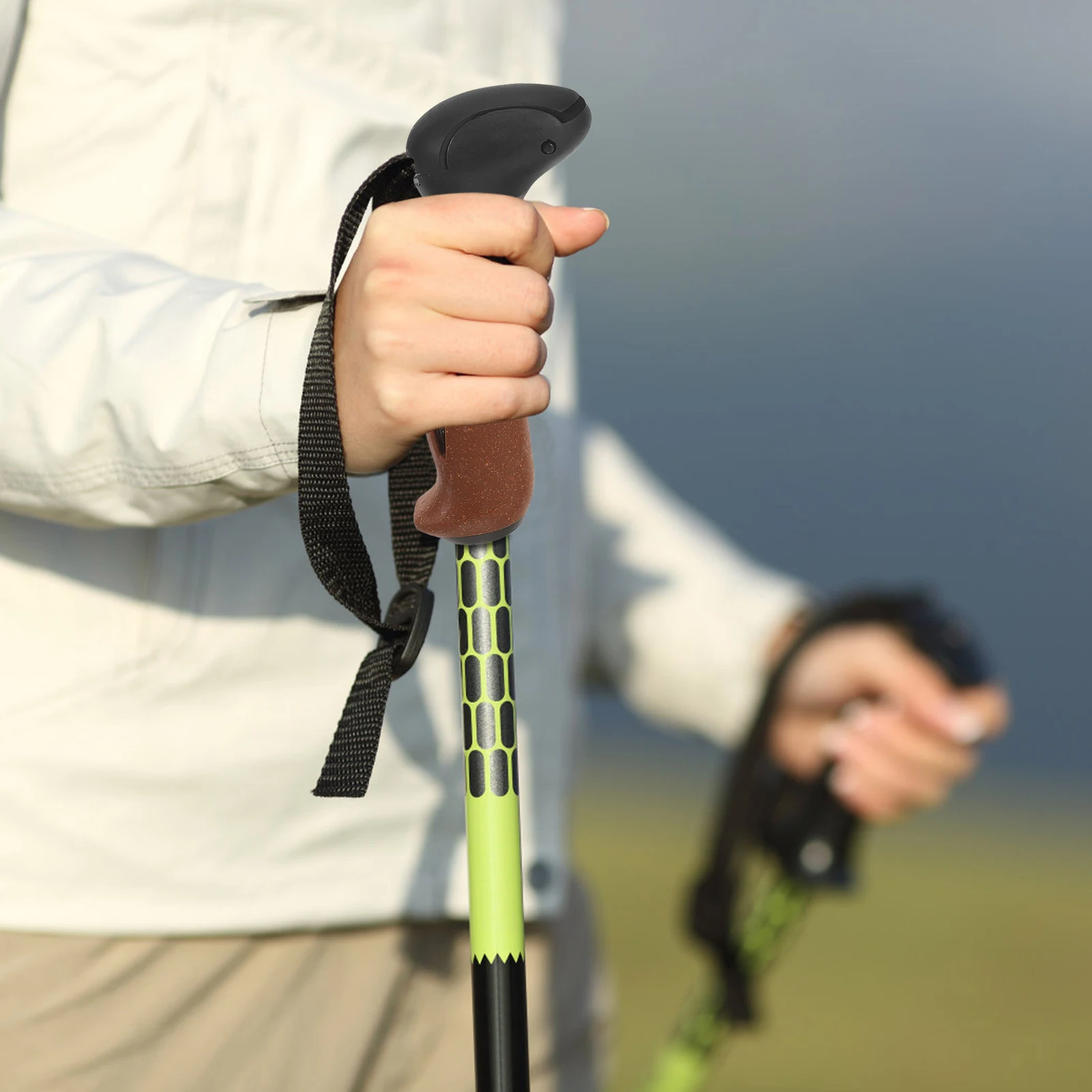 

Trekking Pole Handle Adapter Nonskid Hiking Grip Soft Cork Material Camping Picnicking Outdoor Adventure Lightweight Easy