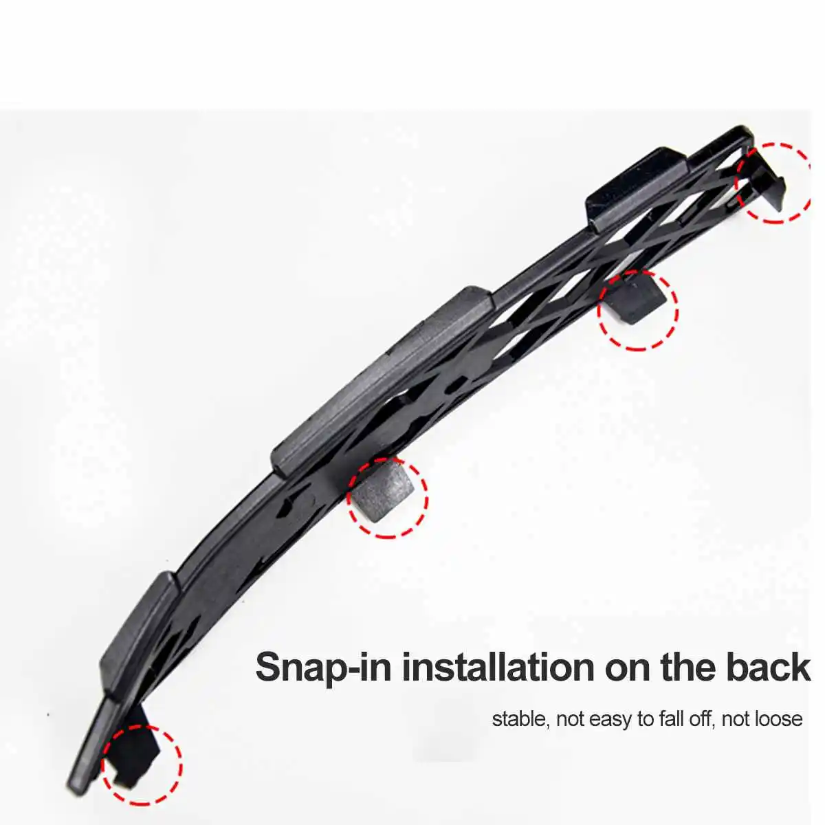 2PCS Front Net Modified Black Grille Trim Strip Cover For Honda For Civic 2019-2020 Type-R Style