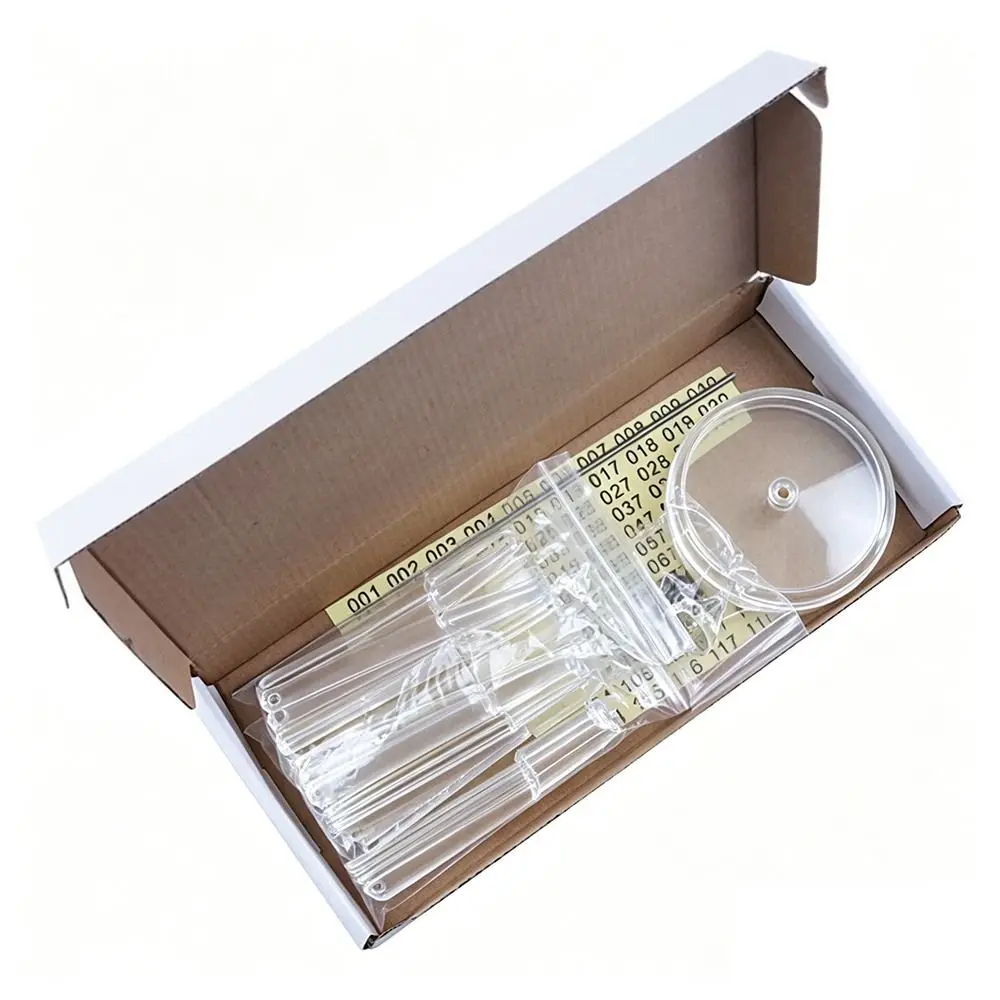 120 Sticks Spiral Spiral Nail Swatch Display Stand Clear Transparent Pointed Shape Transparent False Nail Swatch Sticks