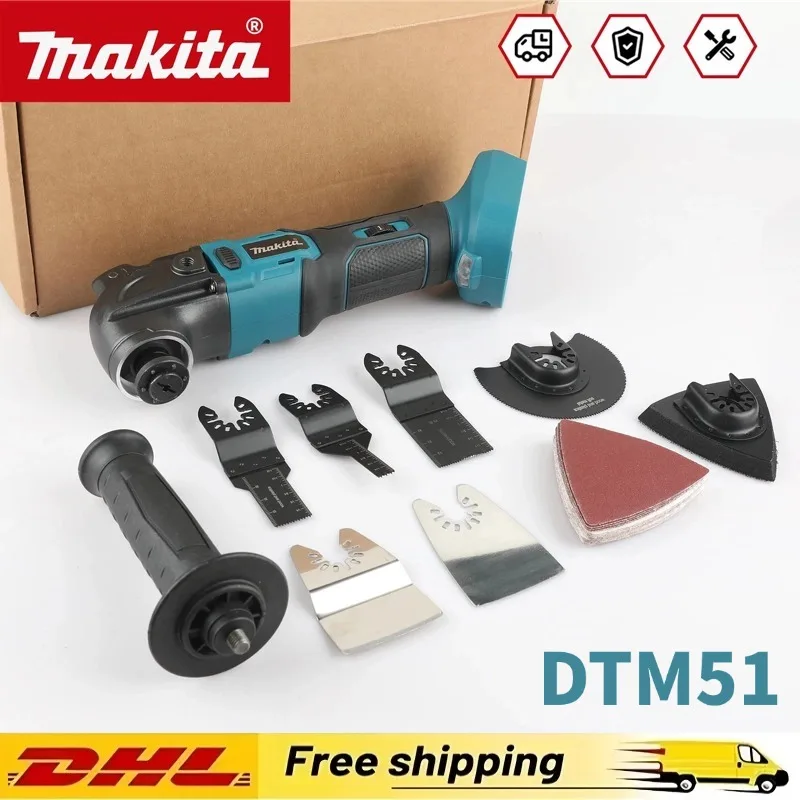 🔥 Makita DTM51 18V Kabelloses Multifunktionswerkzeug |   Variabler Geschwindigkeitsregler & Schnellwechselsystem |   Schleifen, Schneiden, Schaben |   LXT Akku 18650 🔋