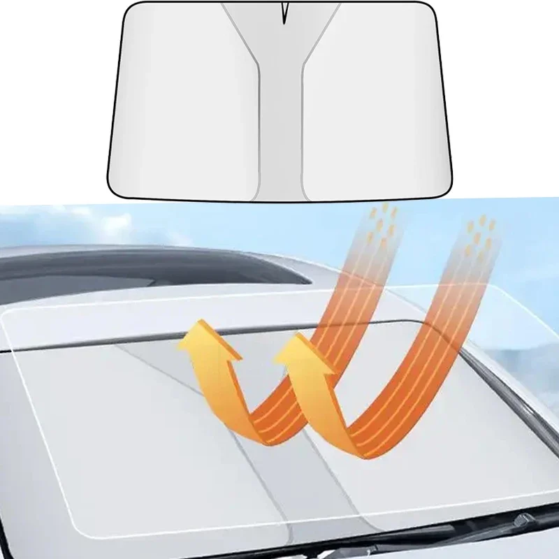 

Car Curtains Sun Visor Cooling UV Protection Foldable Refletive Car Windshield Sun Shade Cover For Summer Front Window