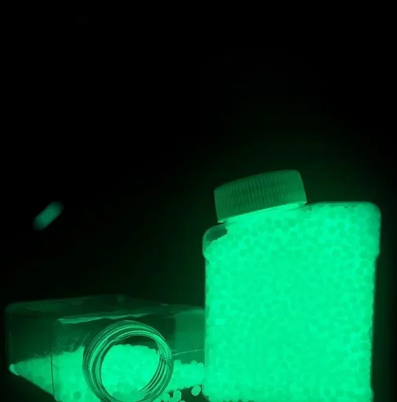 Gel luminoso Palline d'acqua Perline Munizioni Glow in The Dark Gel Acqua Pallottola Ricarica Blaster Gioco non tossico Giocattolo DI Splatter Pistola a sfera
