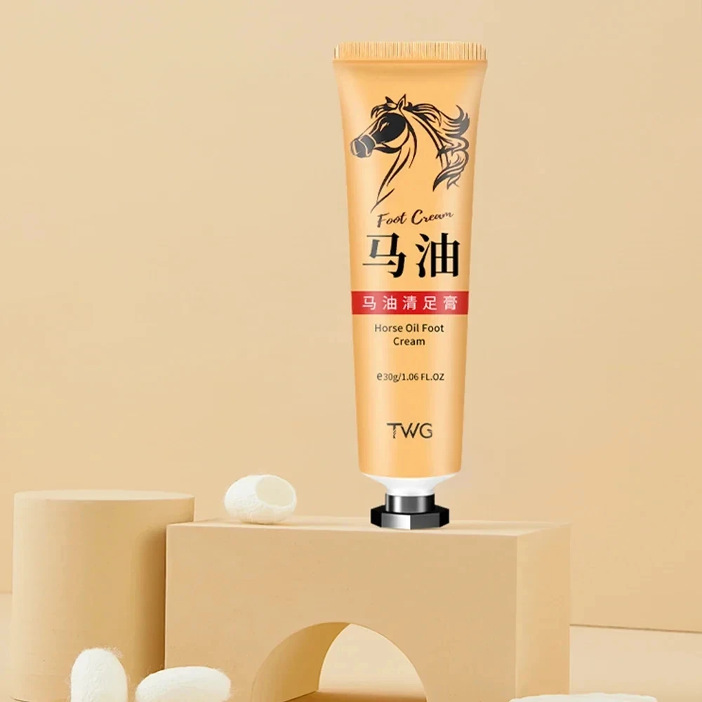 Foot Cream Heel Repair Horse Oil Cream Smooth Removal Dead Skin Callus Anti-Drying Hand Feet Skin Care 30g