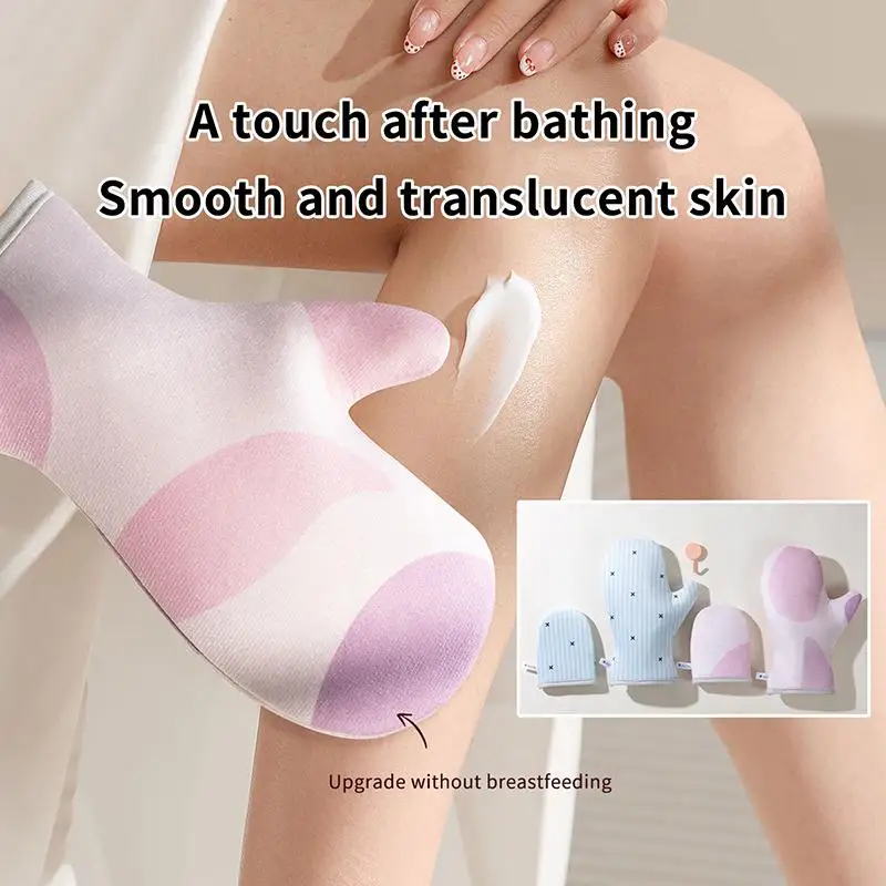 S/L Body Lotion Glove Self-Tanning Mitt Double-Sided Prevents Sticky Hands Applicator Quick Dry Flocking Glove Makeup Applicator