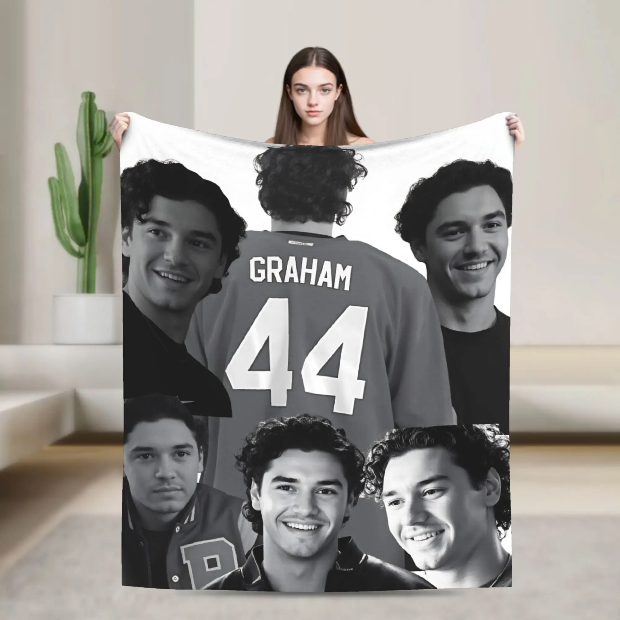 Garrett Graham Poster Plush Blanket Students Off Campus Flannel Bedding Throws For Bedroom Soft Warm Custom Quality Bedspread