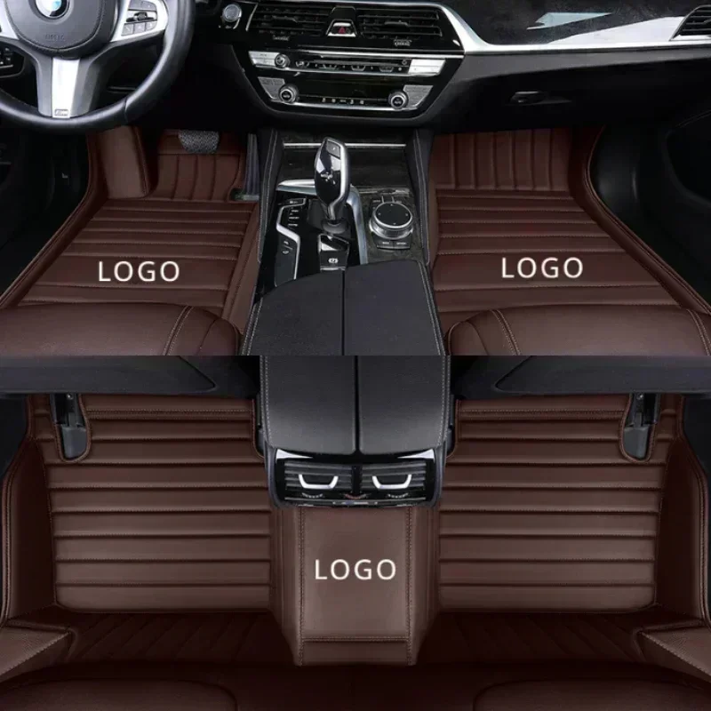 Custom 5D Large stripes Car Floor Mats for Great Wall Tank 300 Voyah Dreamer VOYAH FREE 2022-2024 Interior Car Accessories