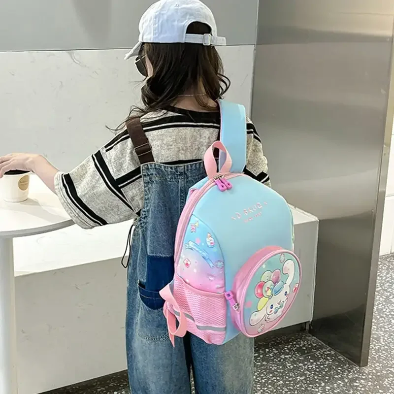 Sanrio Anime Mochila para Crianças, Kuromi, Melody, Cinnamoroll, Cute Cartoon Schoolbags, Bolsa de Ombro, Presente para Amigo