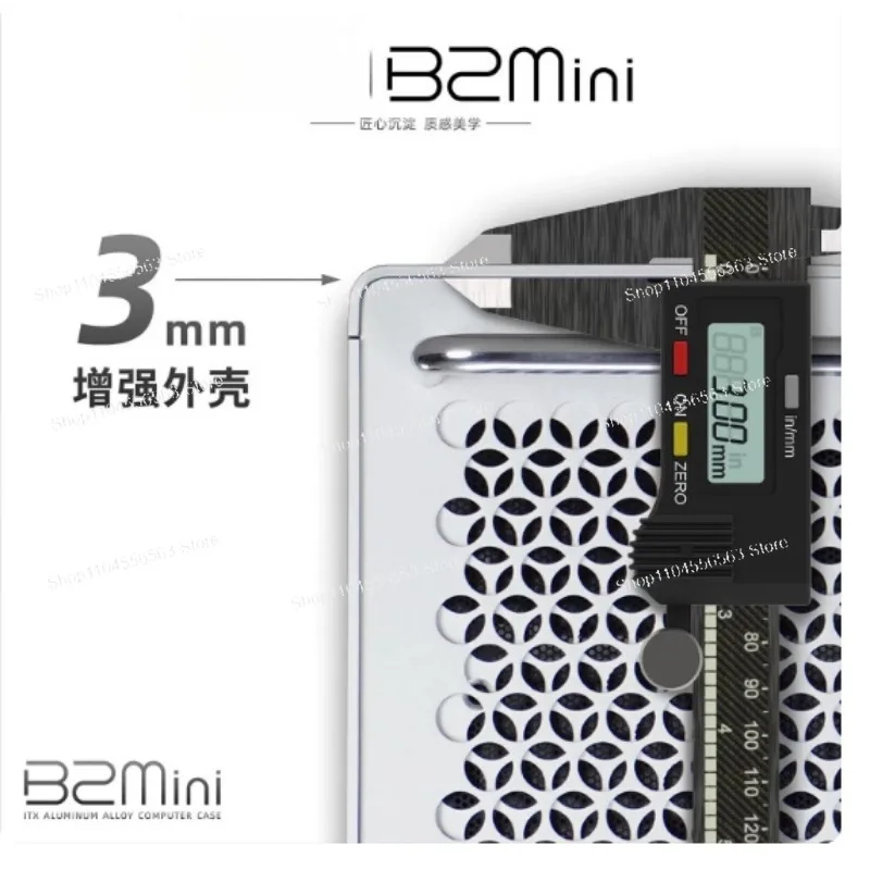 Compact All Aluminum MATX Desktop Chassis with Carry Handle, Matte Finish, Compatible with ATX/SFX PSU & 240mm Water Radiator