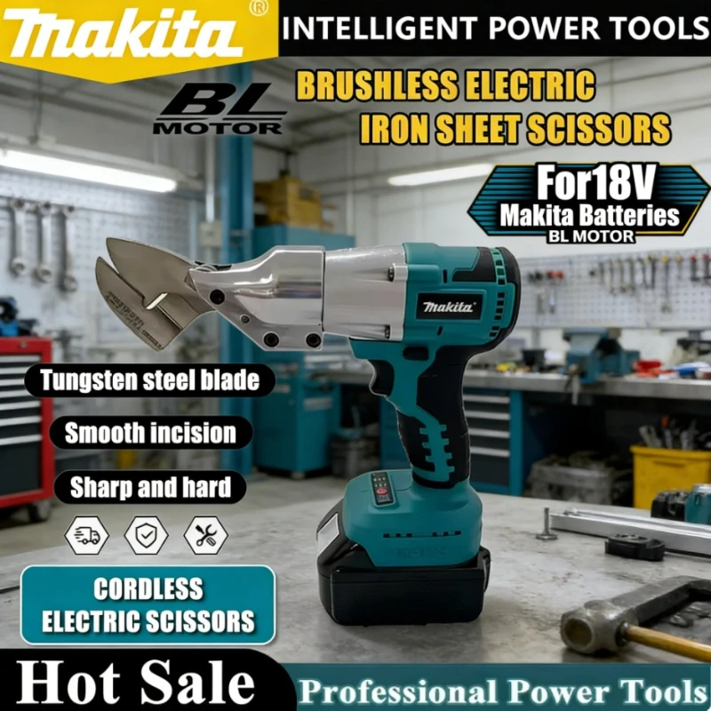

Аккумуляторные электрические бесщеточные ножницы Makita для резки металла, профессиональный инструмент для резки листового металла, электроинструмент