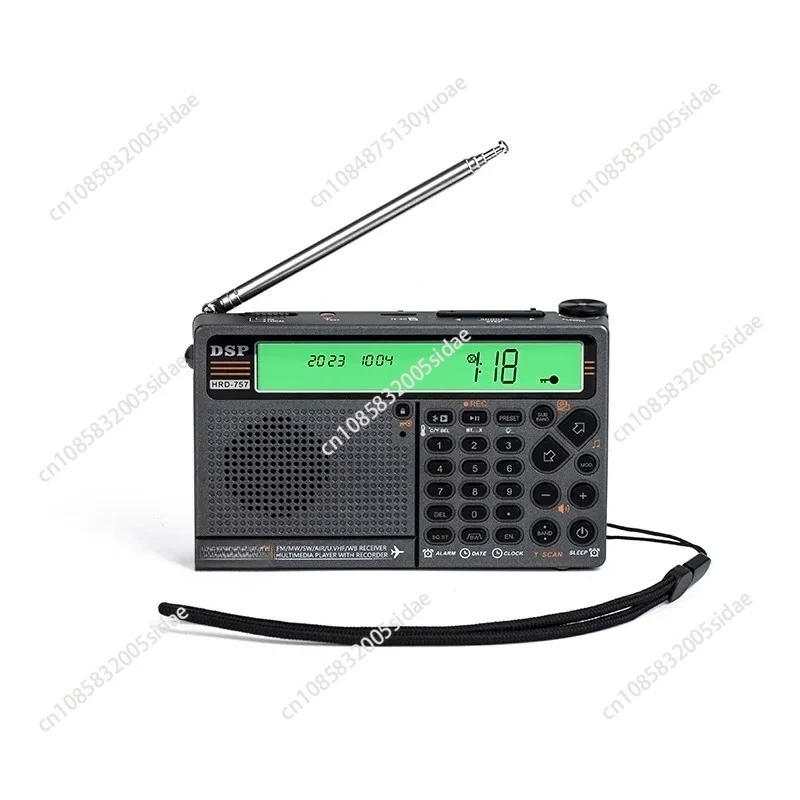 HRD-757 HRD757 AM/FM/SW HF/UHF/VHF/Airband Full Band Radio Bluetooth TF Card Play APP Remote Control SOS Alarm Battery