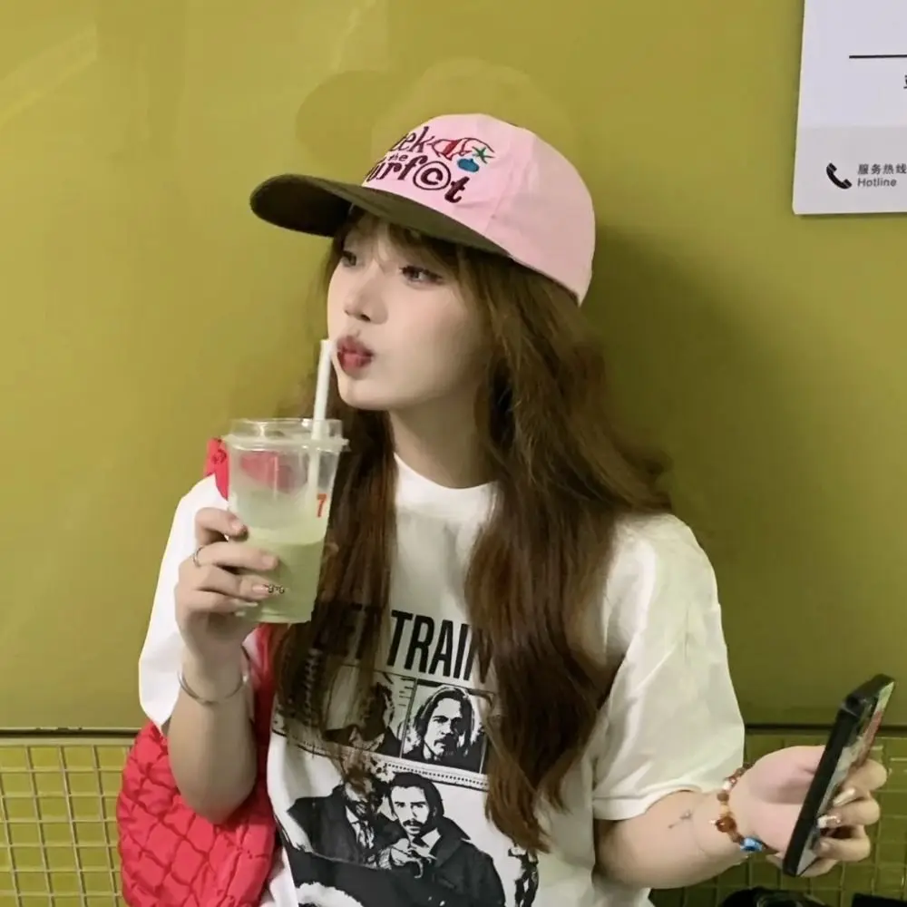 Boné de beisebol bordado guarda-sol boné de pico bordado carta chapéu de beisebol protetor solar chapéu proteção solar guarda-sol chapéu de sol unisex