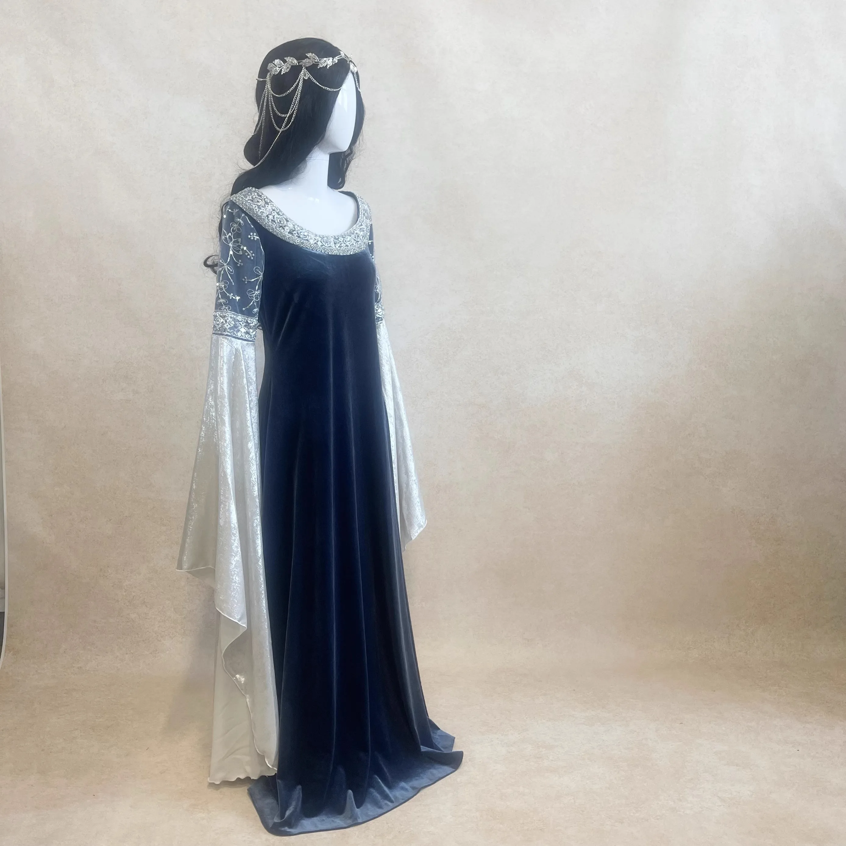 Arwen Blue Dress Costume Halloween cosplay costume just blue dress(Not wig  or hair pieces) - AliExpress 200000532