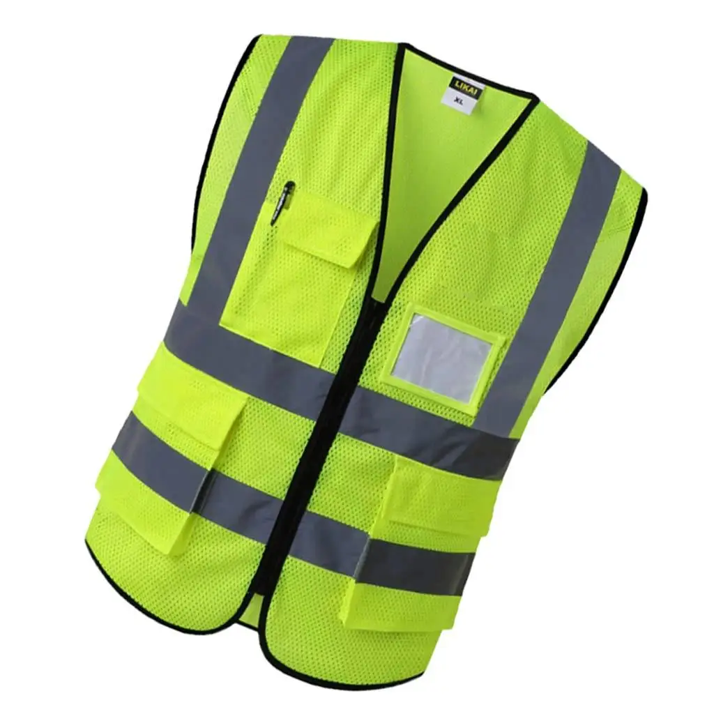 

Reflective Vest High Visibility Safety Mesh Lightweight Traffic Protection Jacket for Roadside Construction Work