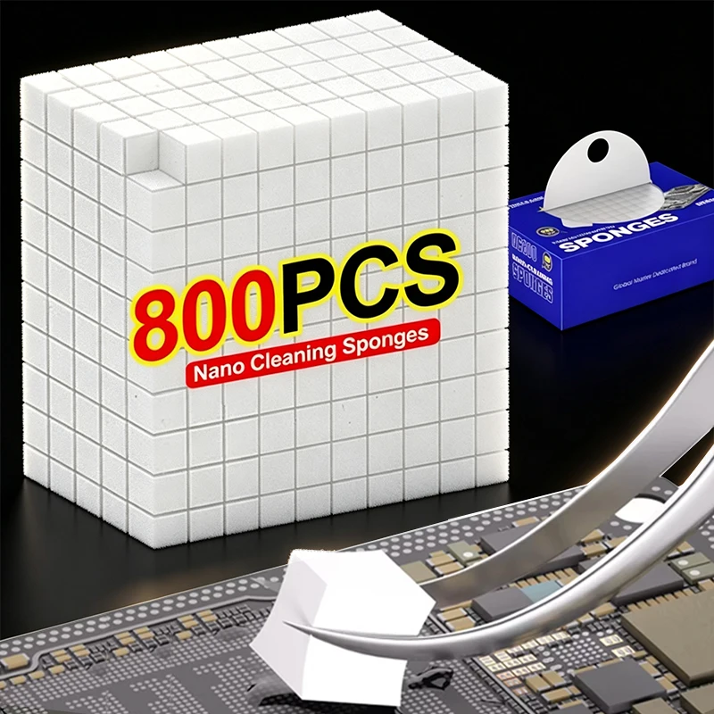 500/800PCS NC800 Nano Cleaning Sponge For Cleaning Motherboard Screen Camera PCB Soldering Flux Solder Oil Repair Cleaner Tool