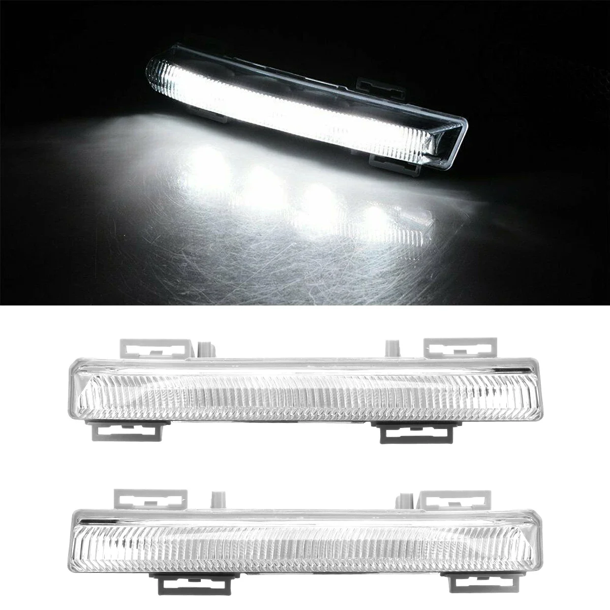 

2pcs LED DRL Daytime Running Light Fog Lamp For Mercedes Benz W204 W212 C250 C280 C350 E350 2049068900 2049069000 2009-2014