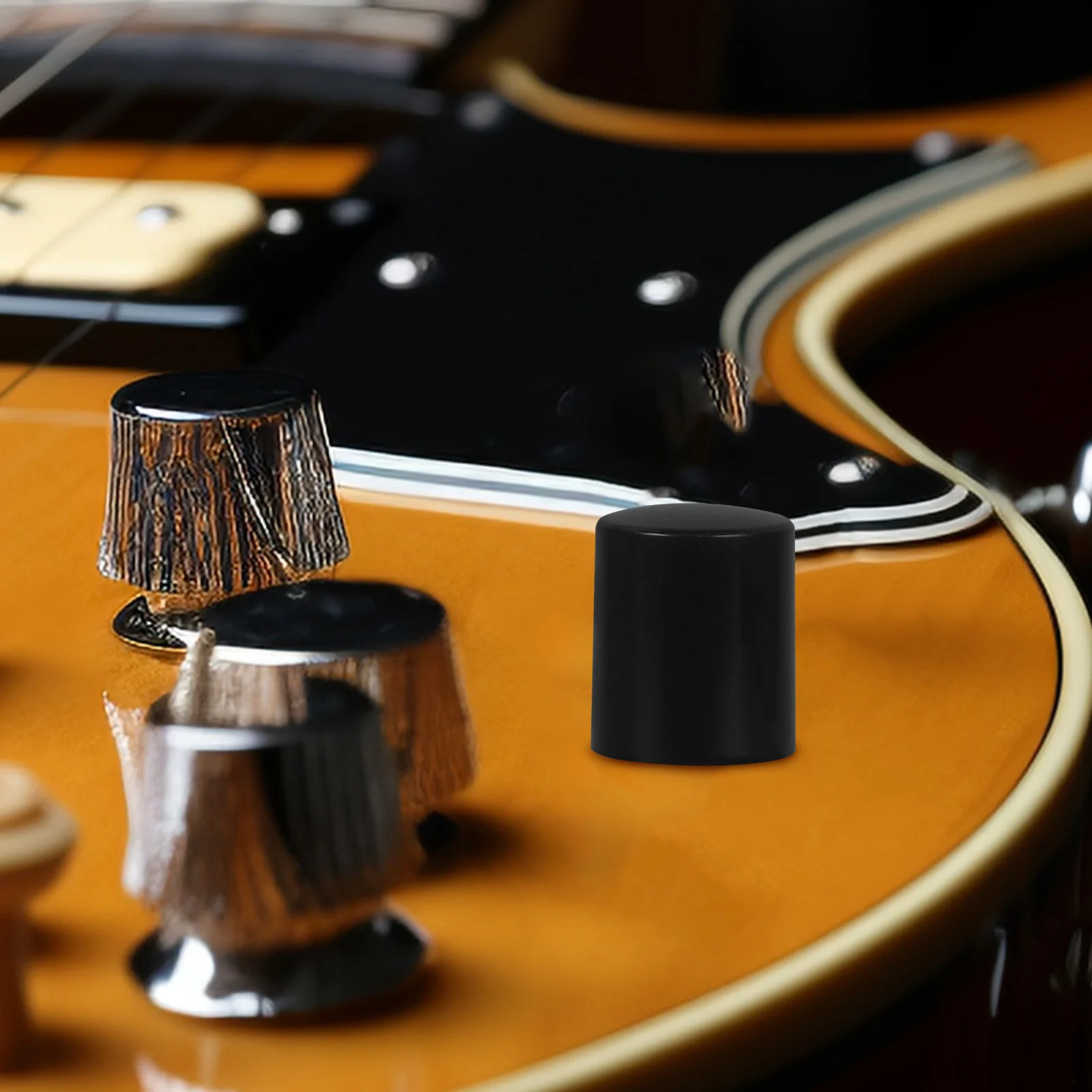 20Pcs Power Amplifier Knob Replacement Black Rotary Control Adjustable Rotate Button for Guitar Amplifiers Speakers Volume