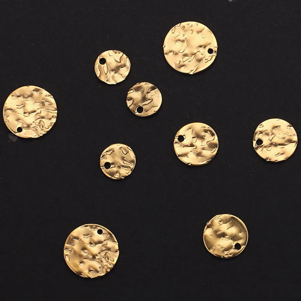 

20Pcs Premium Stainless Steel Round Shaped Pendants DIY Jewelry Making Charms for Necklaces Bracelets Earrings Festive Craft
