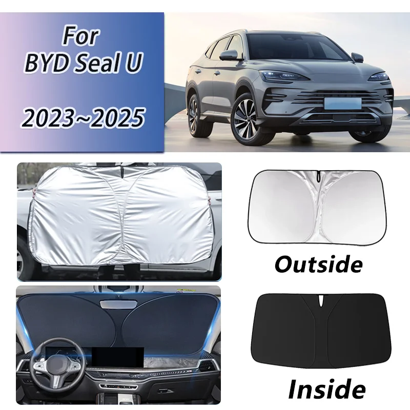

Для BYD Seal U EV Sealion 6 2023 ~ 2025 передний автомобильный солнцезащитный козырек теплоизоляционный козырек солнцезащитный крем УФ-защита отражатель автомобильные аксессуары