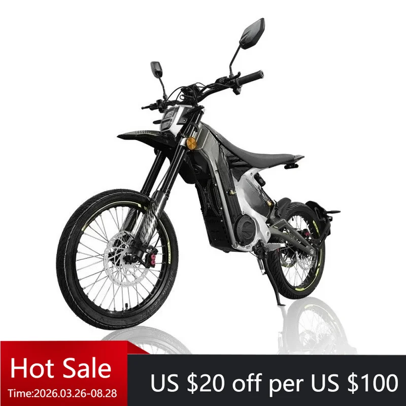 

Tc Tararia adult off-road electric motorcycle 5000 watts brushless motor central motor 3-speed steel frame lithium battery 60V