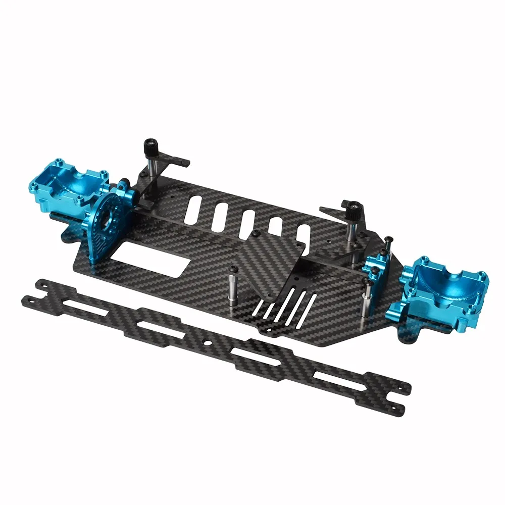 RC Carbon Fiber Chassis Frame Upgrade Kit for Tamiya TT-02 TT02D TT02RR TT02S TT02SR TT02SRX 1/10 RC Touring Car Hop-up Parts