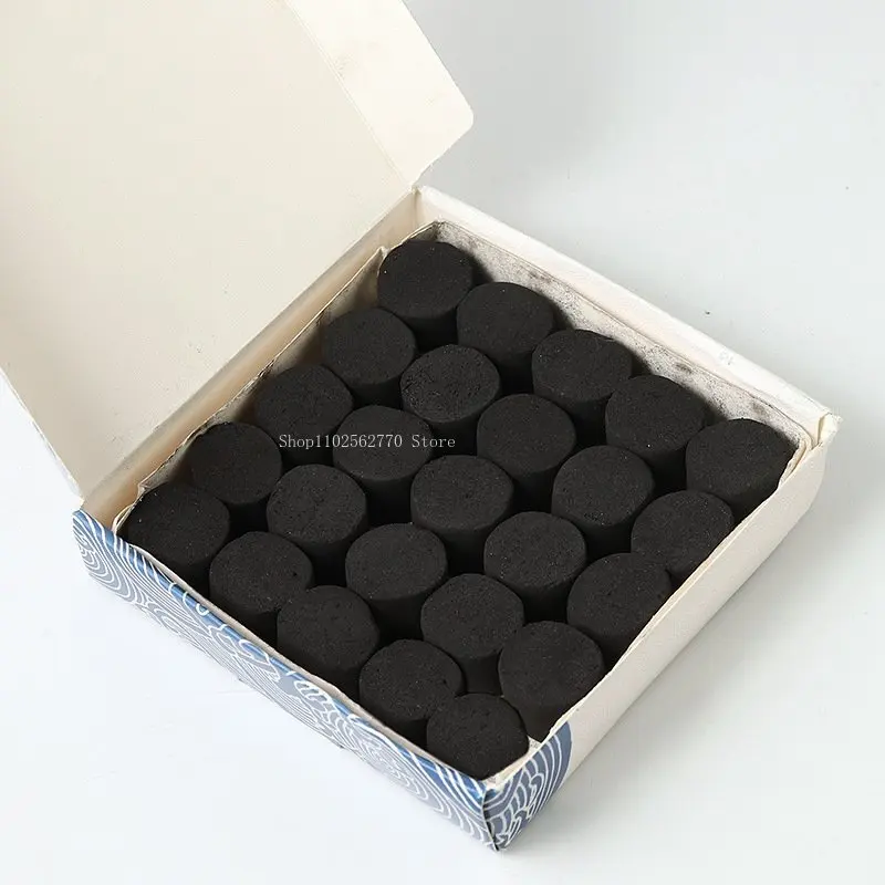 25pcs Boxed Incense Incense Carbon Group DIY Household Indoor Fire Proof Air Hand Smoker Hand Warmer Buried Carbon Supplies