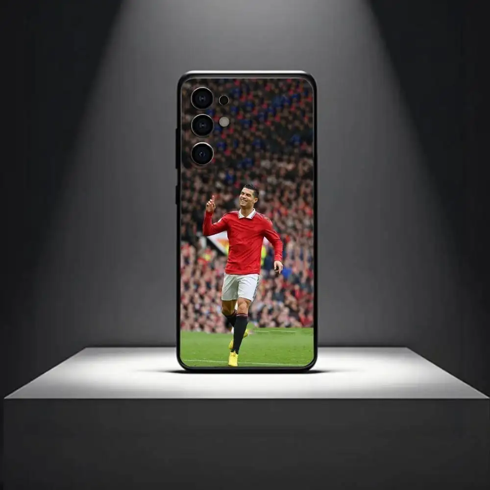 كرة القدم ل C-Cr7 R-ROnAlDo جراب هاتف لسامسونج S 25,24,23,22,30,21,10,9,Ultra,Plus,Lite,FE,4,5G حافظة سوداء ناعمة #6