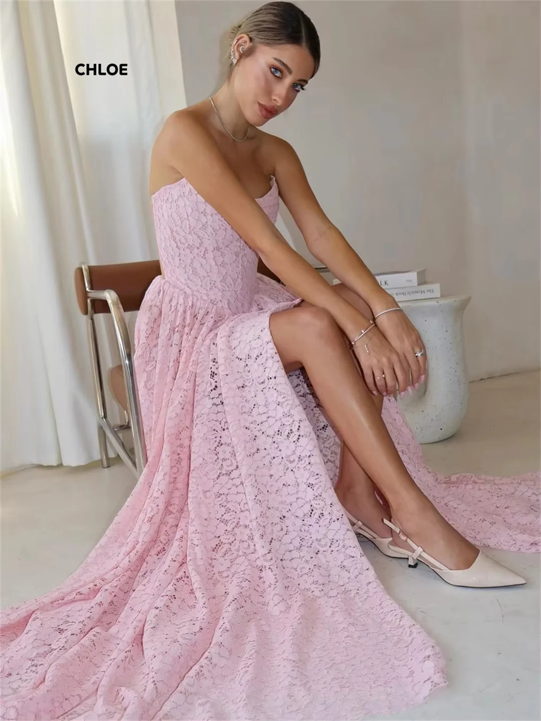 맞춤 제작된 고급 파티 드레스 여성용 2025 라인 A 여성 우아한 드레스 특별한 날을 위한 오프숄더 민소매 프로무