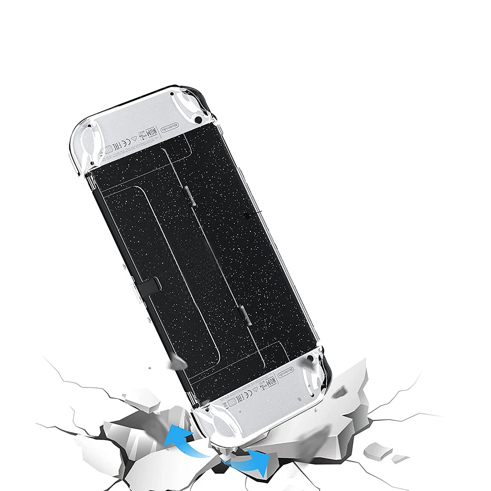 Trong Suốt Lấp Lánh Cứng Cầm Ốp Lưng Crystal Cover Bling Dùng Cho Máy Nintendo Switch Oled NS Joy-Con Bộ Điều Khiển TPU Mềm Mại tấm Bảo Vệ