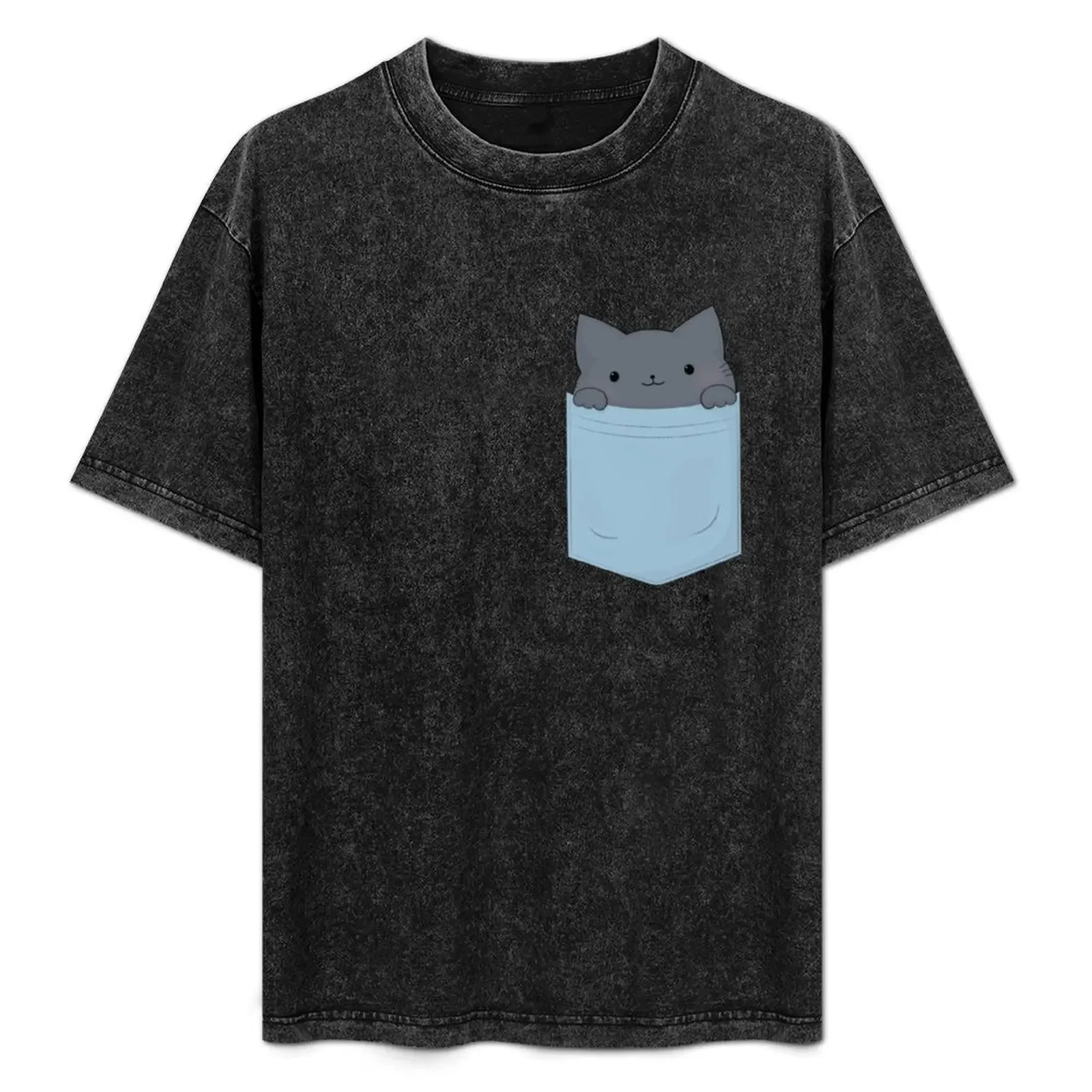 

Pocket Cat T-Shirt Odor Resistant Short Sleeve Top