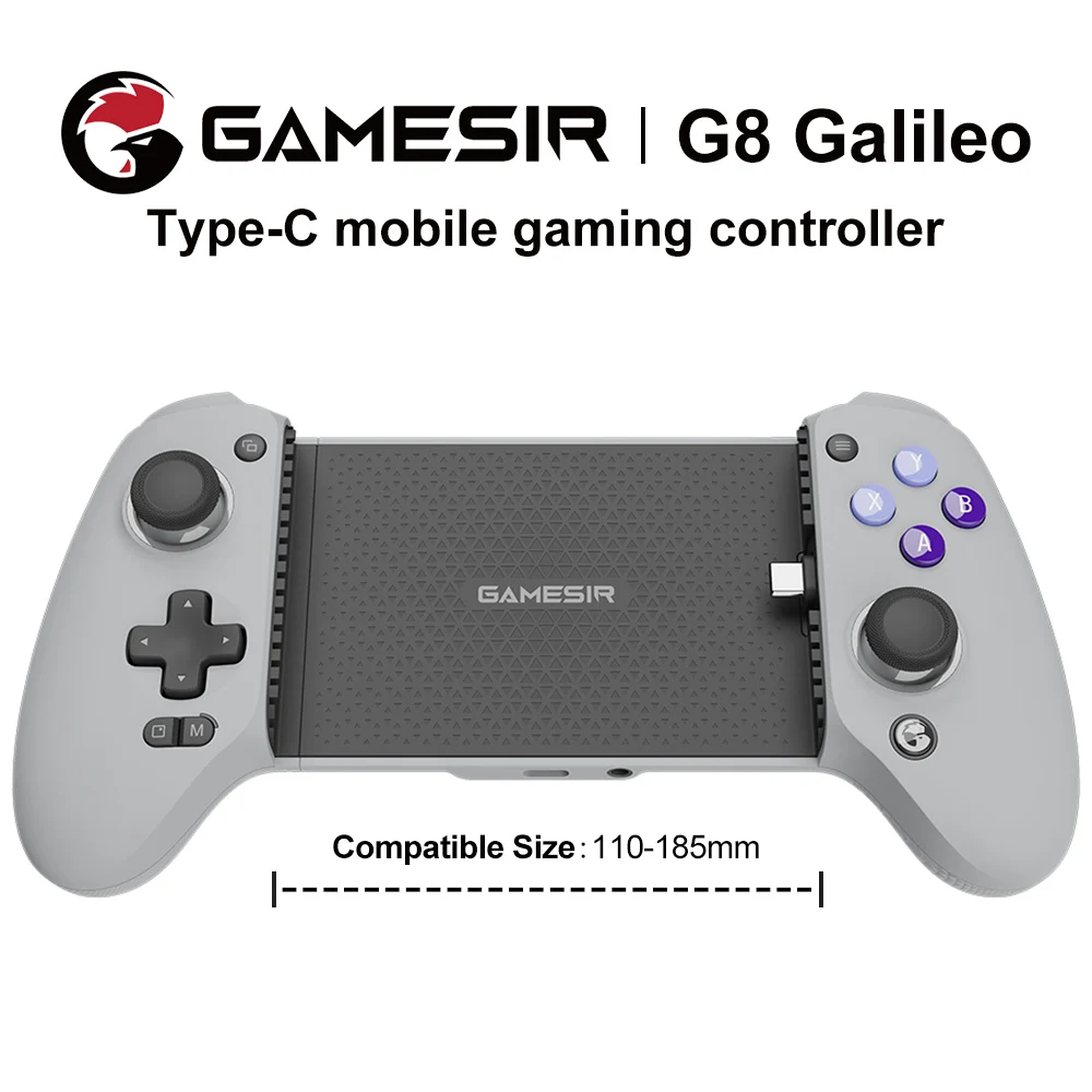 GameSir G8 Galileo Rekbare mobiele gamepad Type C mobiele controller met Hall Effect Sticks voor iPhone 15-serie en Android