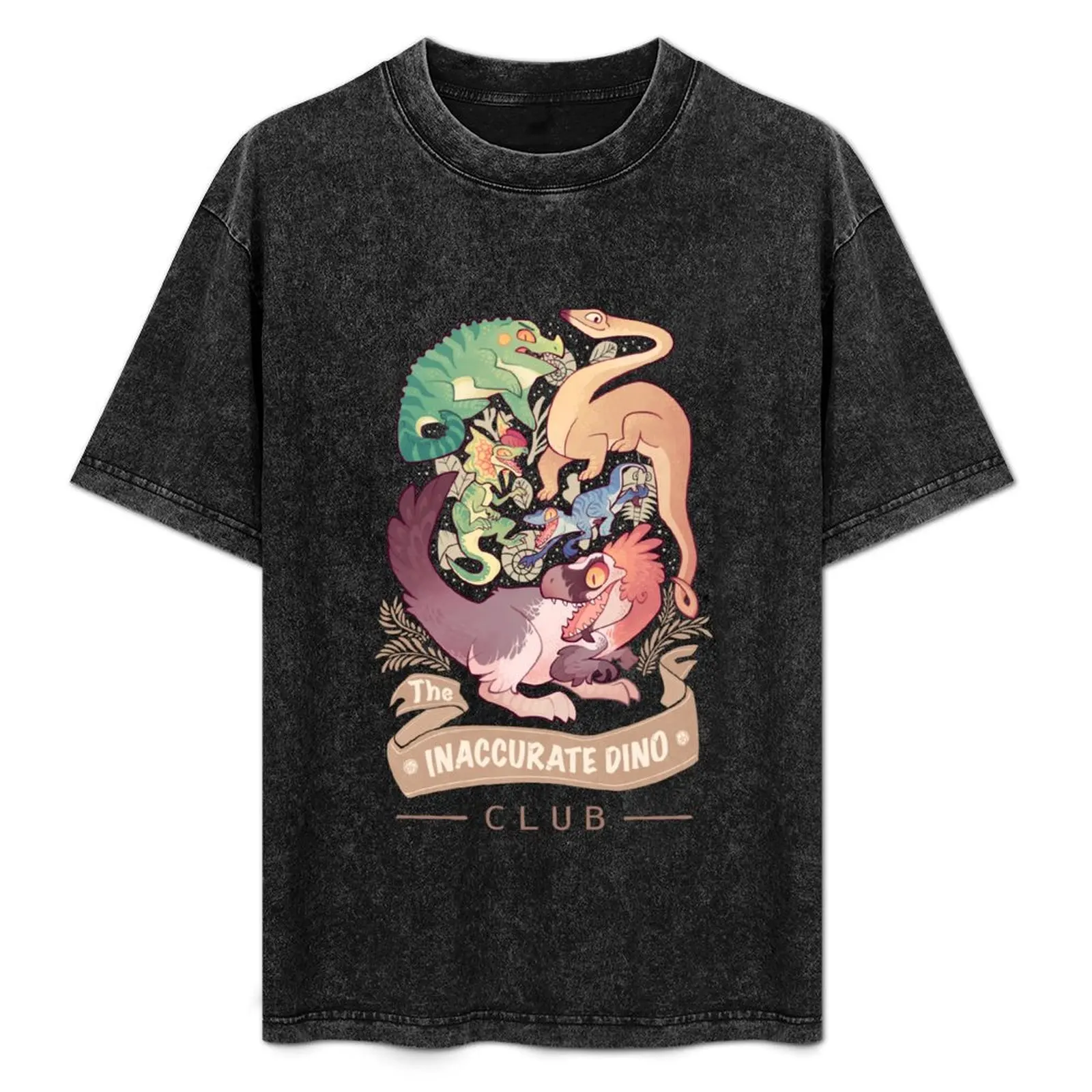 

The inaccurate dino club in light beige T-Shirt anime stuff hippie clothes Man t-shirt luxury designer Men's cotton t-shirt