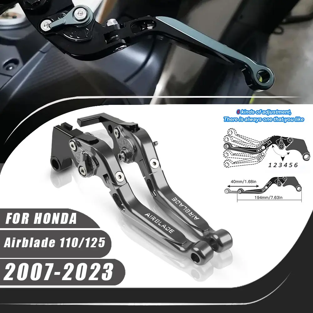 

For Honda Airblade 110/125 2007-2023 Clutch Lever Brake Lever Set Adjustable Folding Handle Levers Motorcycle Accessories Parts